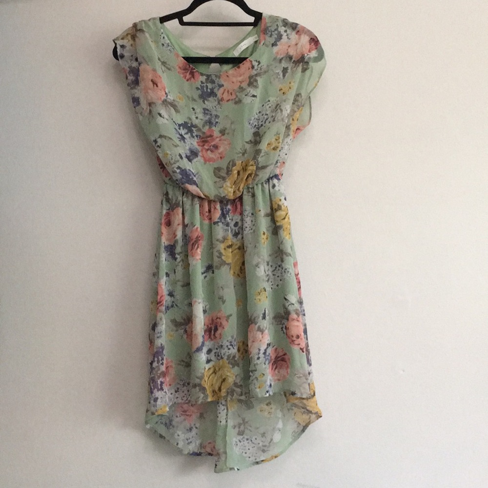 Floral high low dress